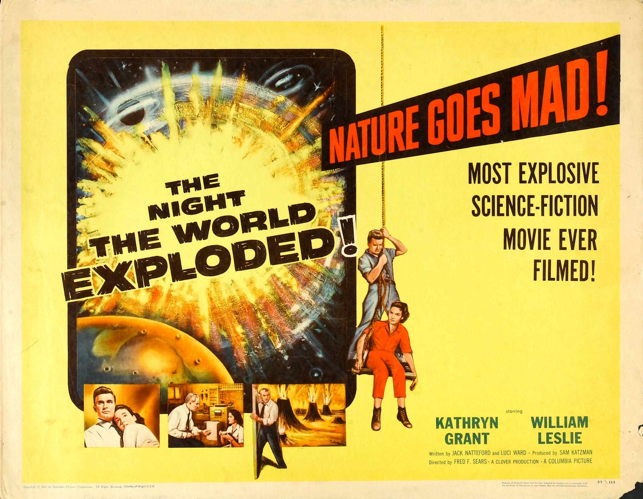 The Night the World Exploded 1957 drive in movie channel